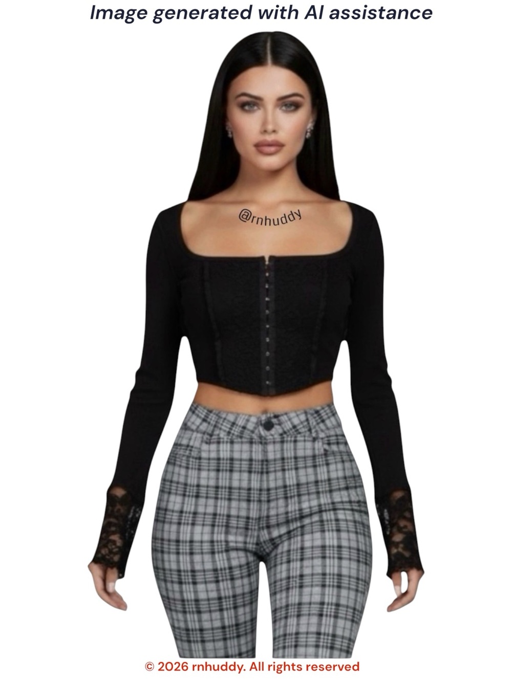 Urban Outfitters S black lace hook & eye corset top